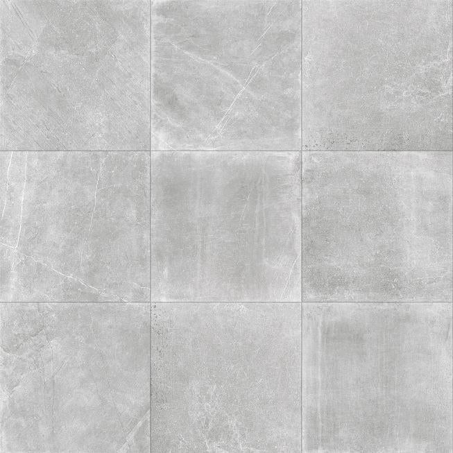 Natuursteenlook | Vloertegel | 80x80 | Carriere Silver Grey