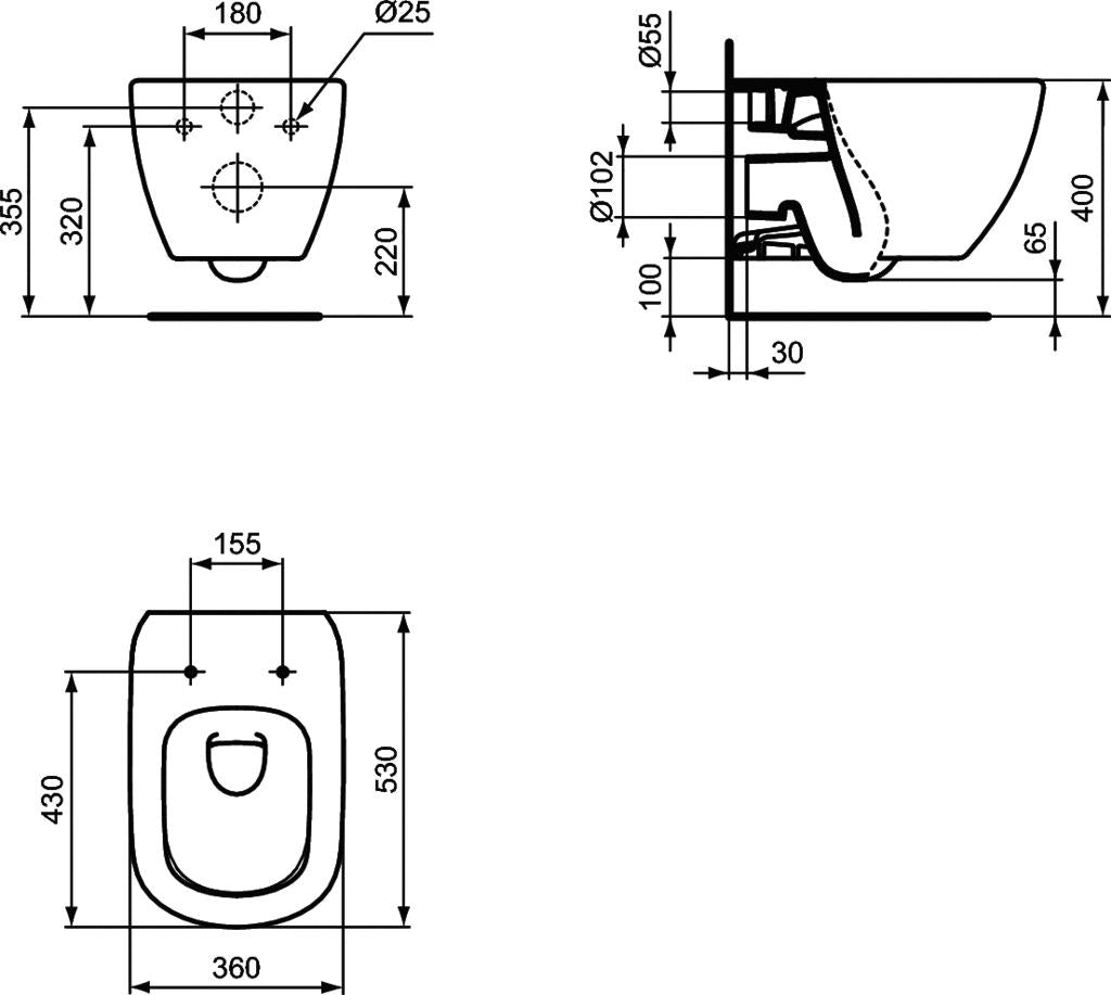 Tesi | Wandcloset | All-in-one toiletset