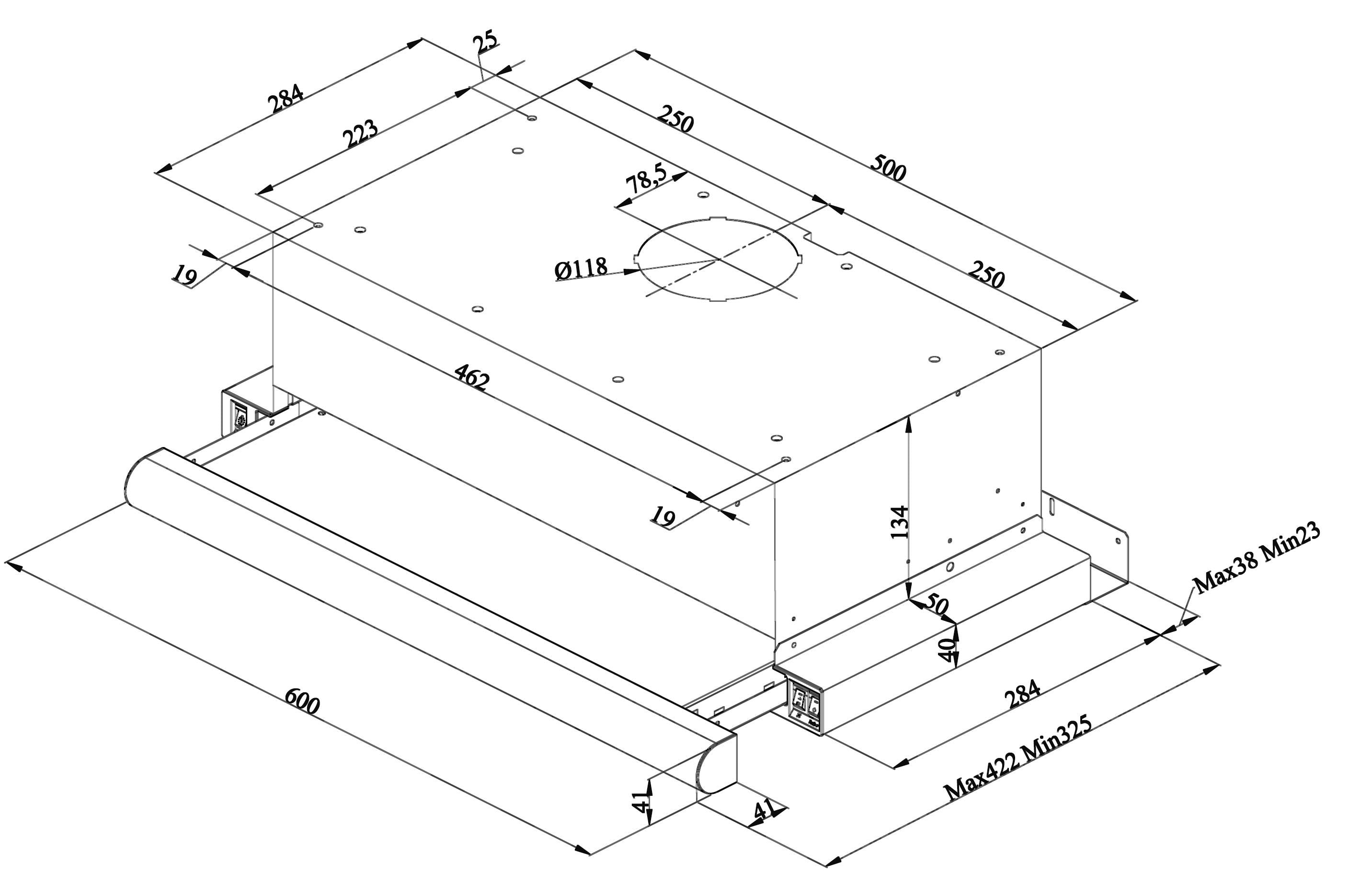 Trendline | Flatscreen afzuigkap | RVS