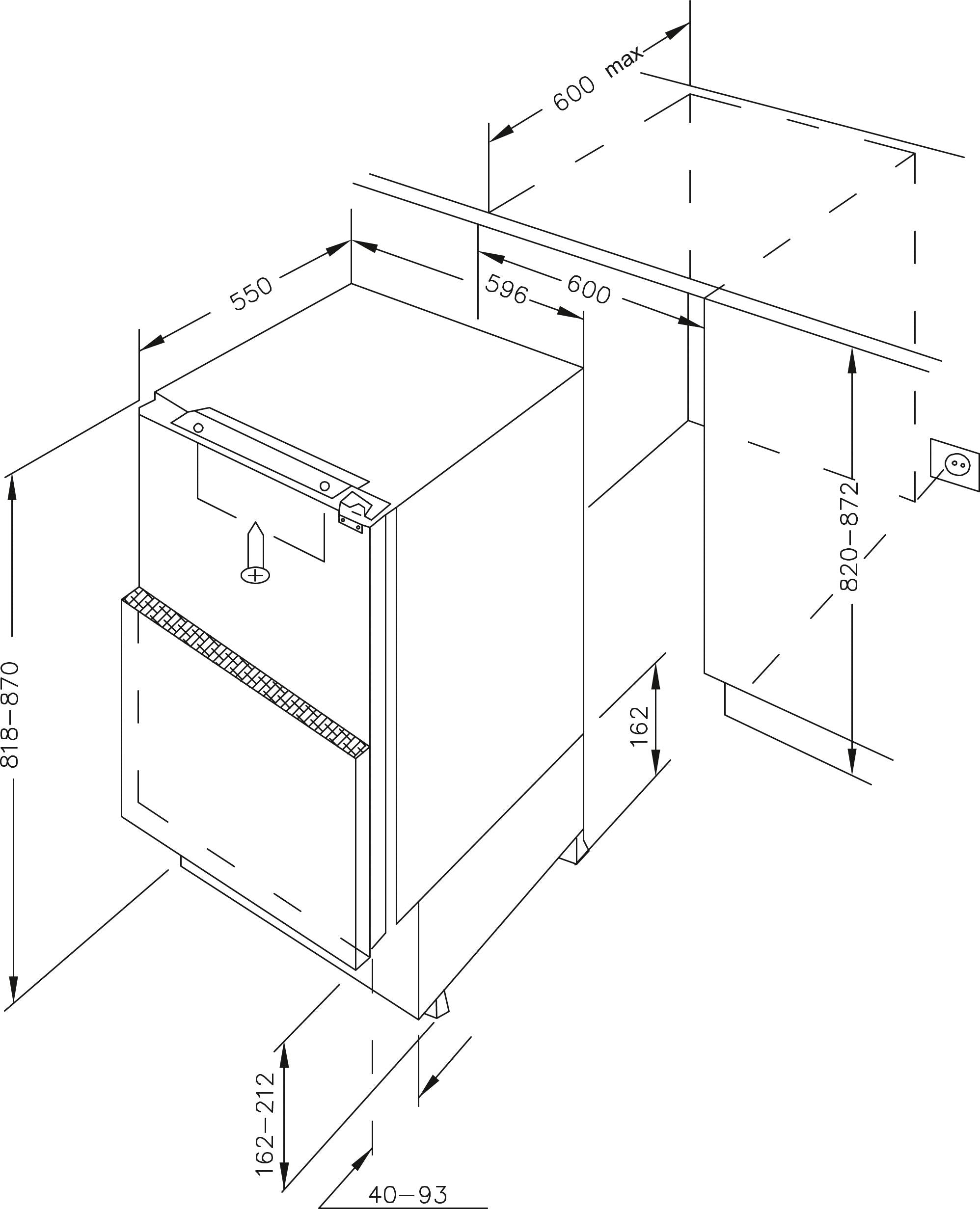 Trendline | Koelkast | 82 cm onderbouw